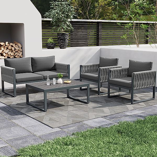 Ulife Gartenlounge-Set Gartenmöbel Set Seil Rope günstig online kaufen