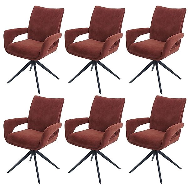 MCW Esszimmerstuhl O78 6er-Set Rotbraun günstig online kaufen