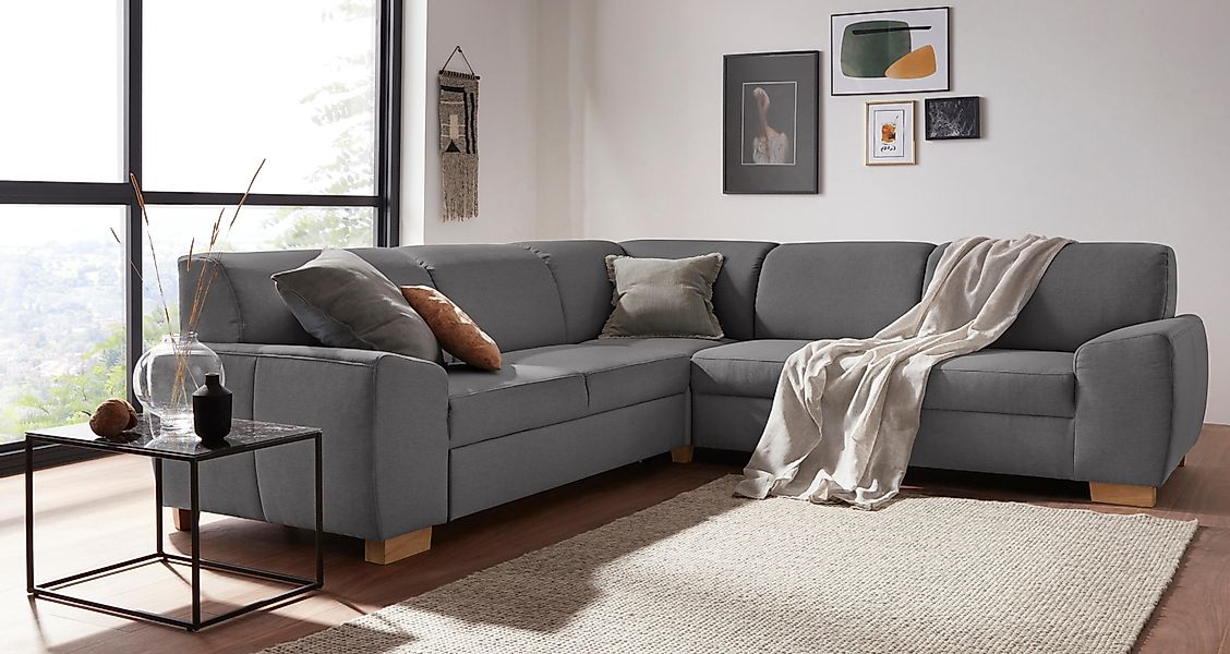 DOMO collection Ecksofa »Incanto kubische Formensprache, komfortabel, flach günstig online kaufen