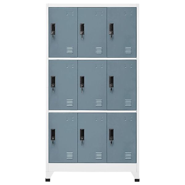 vidaXL Schließfachschrank Hellgrau und Dunkelgrau 90x45x180 cm Stahl Modell günstig online kaufen