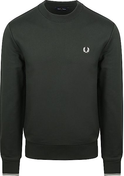Fred Perry Sweater Logo Dunkelgrün - Größe M günstig online kaufen
