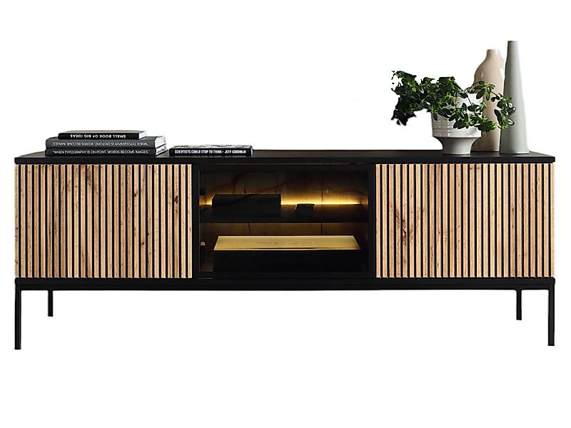 Compleo TV-Schrank LINO, TV Tisch gerifflete günstig online kaufen