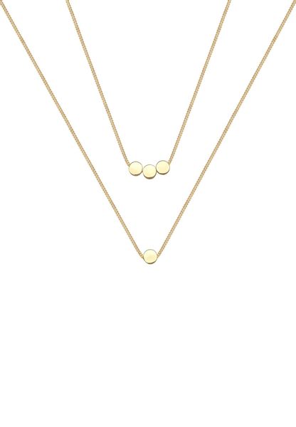 Elli Gliederkette Layer 2-lagig mit Kreisen günstig online kaufen
