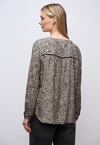 STREET ONE Langarmbluse mit Tape-Details und Leo-Muster günstig online kaufen