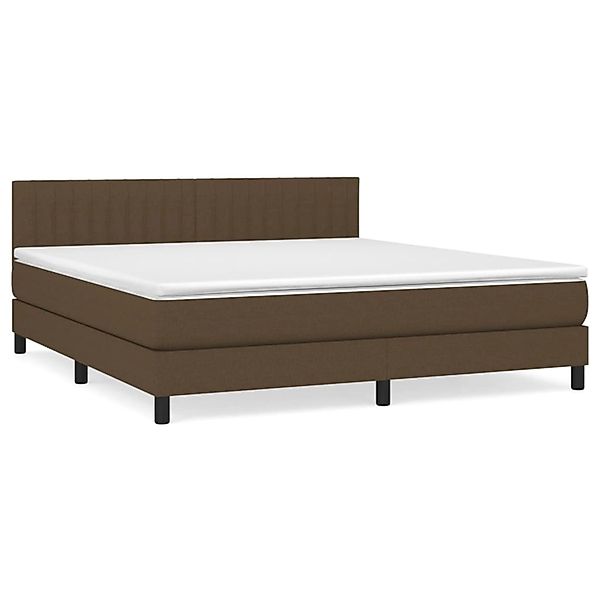 vidaXL Boxspringbett mit Matratze Dunkelbraun 180x200 cm Stoff1468068 günstig online kaufen