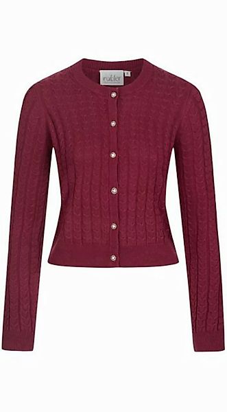 Nübler Trachtenstrickjacke Strickjacke Langarm Sonja in Bordeaux von Nübler günstig online kaufen