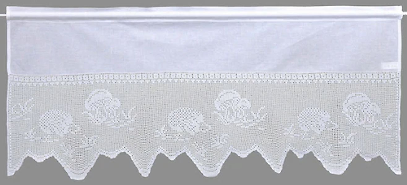 HOSSNER - ART OF HOME DECO Querbehang »Igel«, (1 St.), handgehäkelte Spitze günstig online kaufen