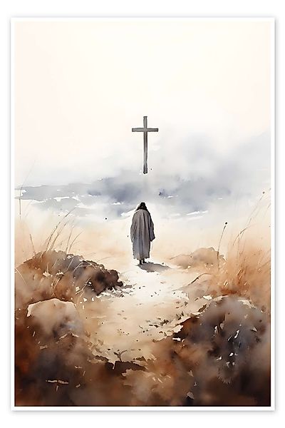 Posterlounge Wandbild Jesus und das Kreuz, günstig online kaufen