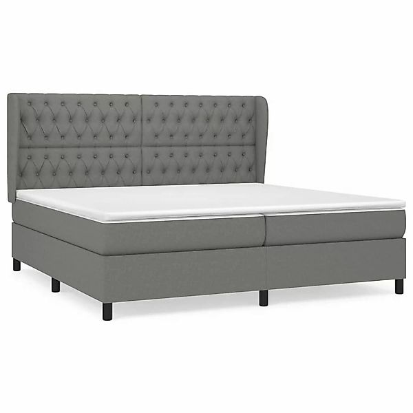 vidaXL Boxspringbett mit Matratze Dunkelgrau 200x200 cm Stoff1372505 günstig online kaufen