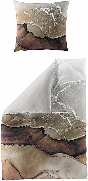 Biberna Bettwäsche "5192" 2 Stk. Mako-Satin, 100 % Baumwolle, pflegeleicht; günstig online kaufen