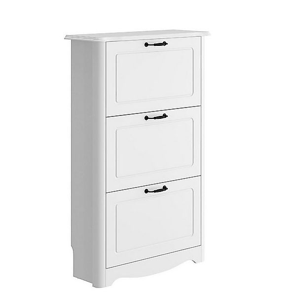 FUFU&GAGA Schuhschrank mit 3 Schubladen, 71.6*26.5*112cm, weiß, MDF günstig online kaufen