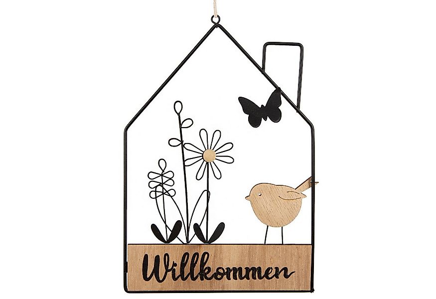 Logbuch-Verlag Dekofigur Haus Türkranz Willkommen Frühling Dekokranz Willko günstig online kaufen