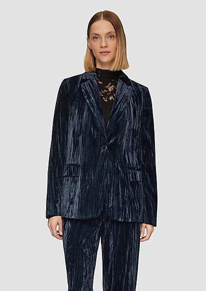 s.Oliver Jackenblazer Indoor-Blazer Leichter strukturierter Samtblazer günstig online kaufen