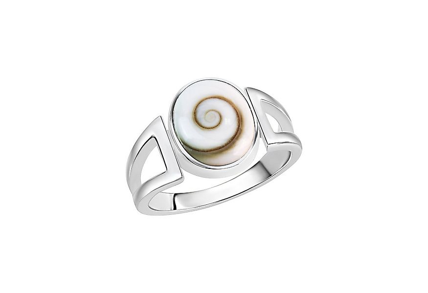 Vivance Fingerring 925/- Sterling Silber rhodiniert weiße Muschel günstig online kaufen