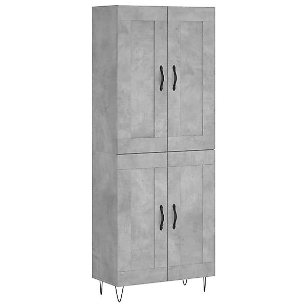 vidaXL Highboard Betongrau 69,5x34x180 cm Holzwerkstoff 3199717 günstig online kaufen