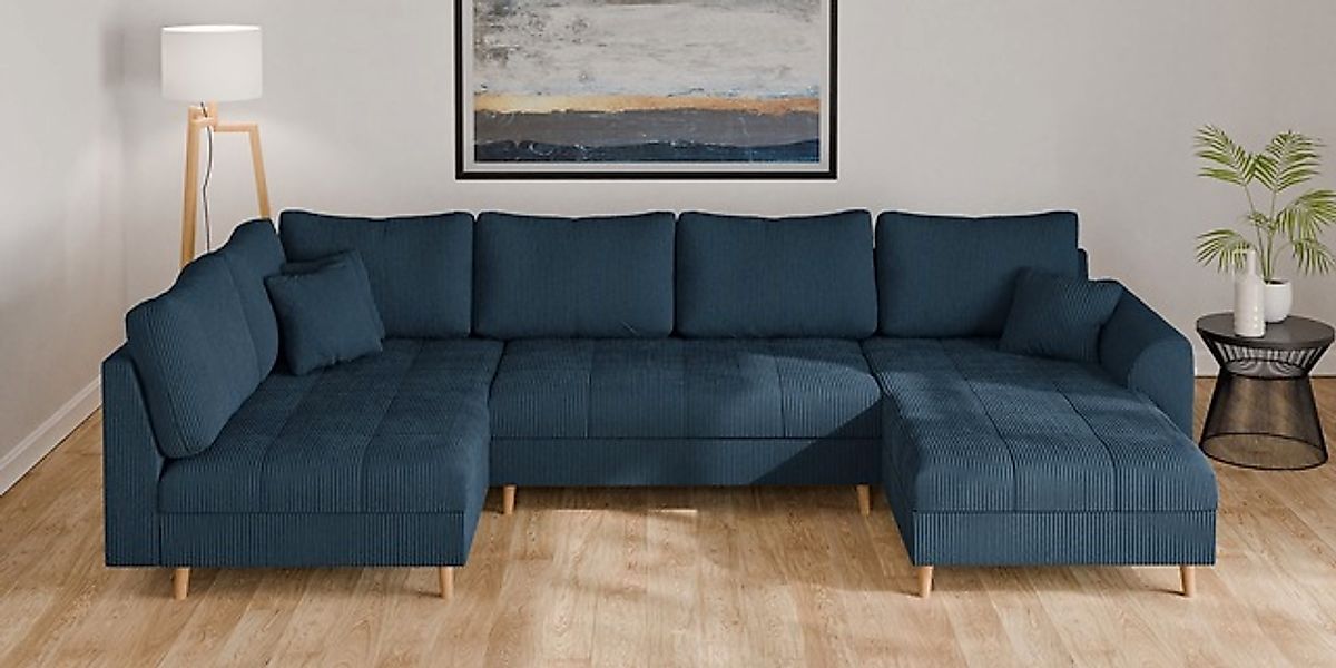 Home affaire Wohnlandschaft »CHARRE U-Form mit Ottomane, Maße B/T/H: 310/16 günstig online kaufen