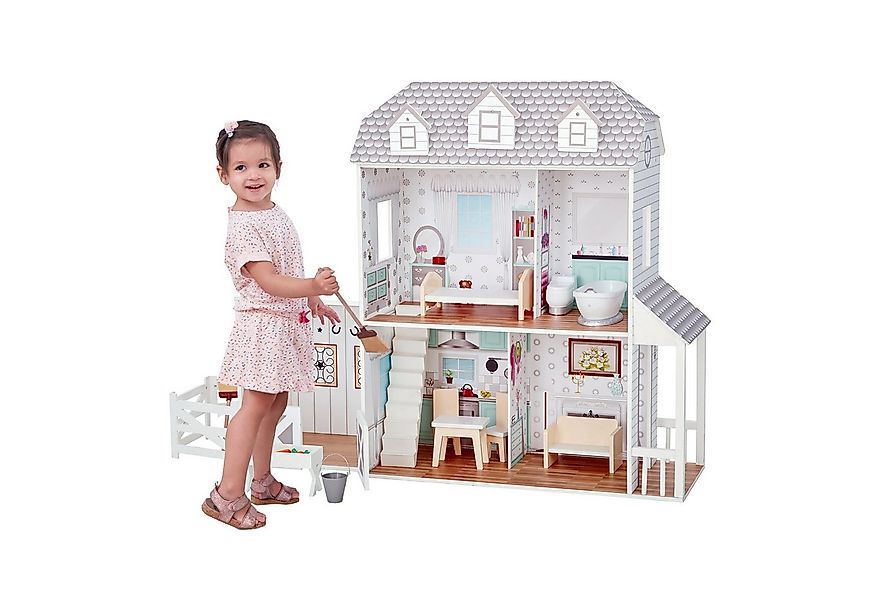 TEAMSON™ KIDS    Puppenhaus Puppenbauernhof Dreamland Holz zwei Etagen mit günstig online kaufen