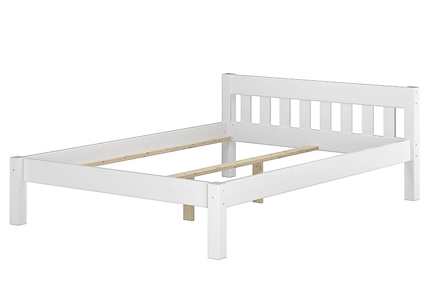 ERST-HOLZ Bett Breites Weißes Massivholz-Bettgestell 120 günstig online kaufen