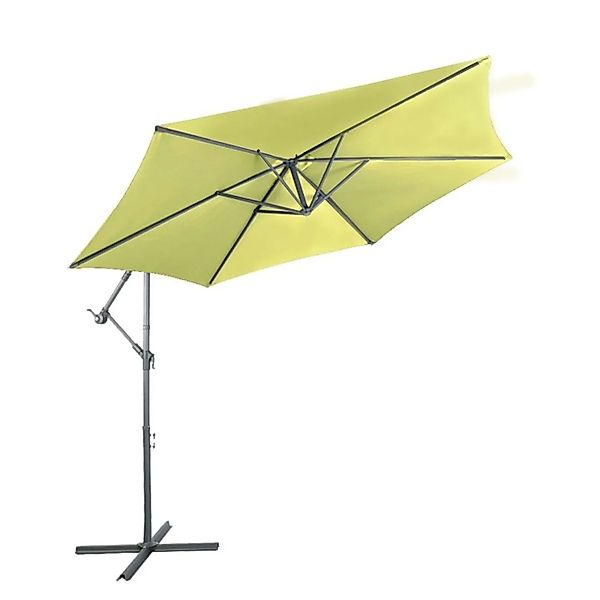 Lex Alu Sonnenschirm Ampelschirm Ø 3m UV30+ Kurbelschirm mit Standfuß Garte günstig online kaufen