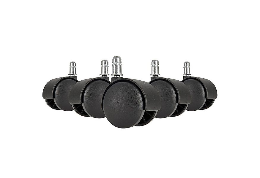Amstyle Möbelrolle 5 Rollen Bürostuhlrollen PIN 11mm Ø50mm Hartbodenrollen günstig online kaufen