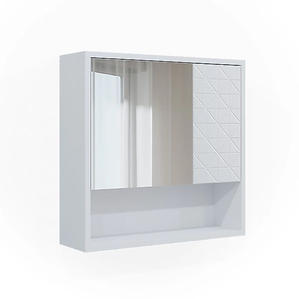 Vicco Badspiegelschrank Agasta Weiß Hochglanz 54 x 53 cm günstig online kaufen