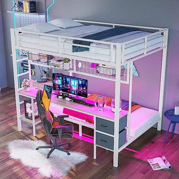 Ulife Etagenbett Metallbett Jugendbett Eisenrahmen mit günstig online kaufen
