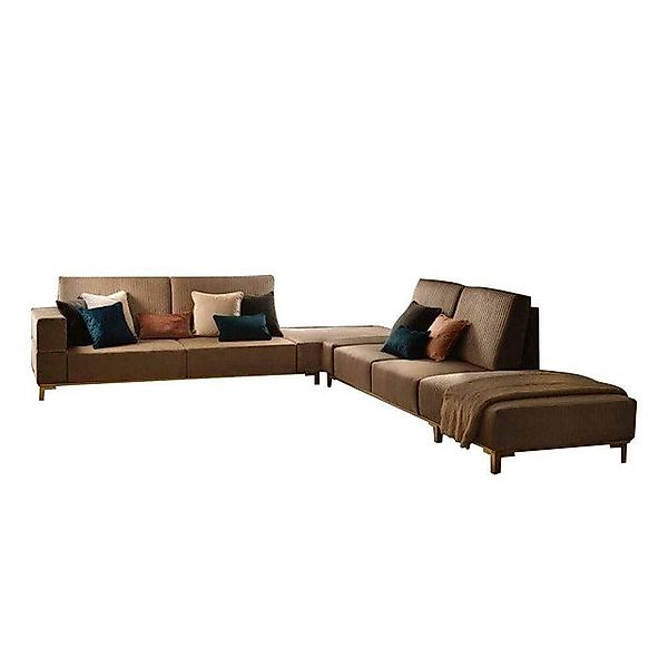 JVmoebel Ecksofa Wohnlandschaft Couch Polster Textil Stoff Leder Sitz Garni günstig online kaufen