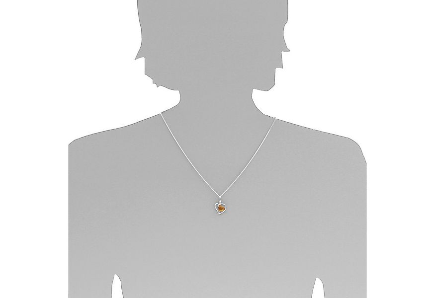 OSTSEE-SCHMUCK Kette mit Anhänger Ostsee-Schmuck Kette mit Anhänger Herz Ke günstig online kaufen