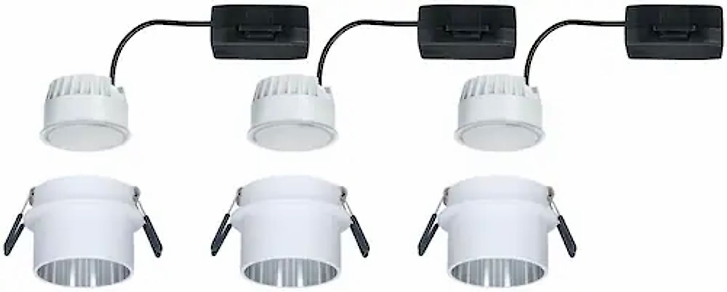 Paulmann LED Bad-Einbauleuchte »Gil«, 3er-Set, Schutzart IP44, dimmbar, Ø 6 günstig online kaufen