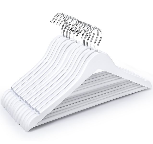 ElitVita Kleiderbügel Holz Kleiderbügel mit Rockkerben und Hosensteg Drehba günstig online kaufen