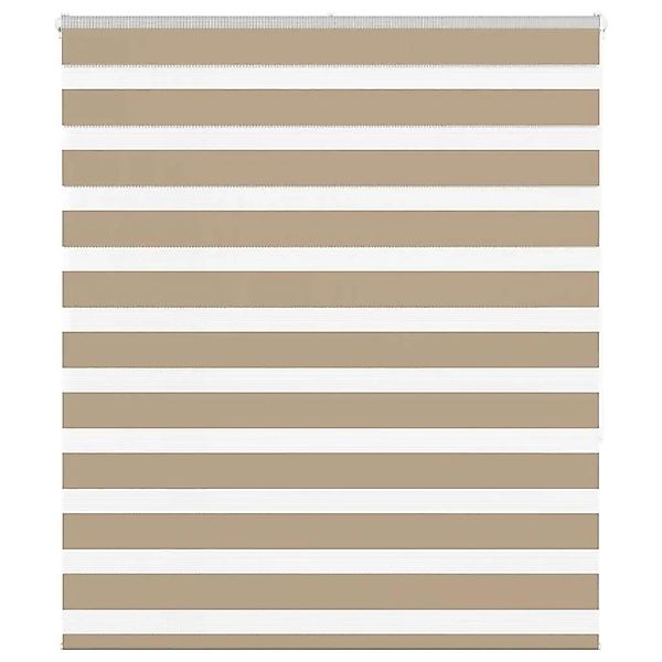 vidaXL Doppelrollo Sandbraun 125x150 cm Stoffbreite 120,9 cm Polyester 4014 günstig online kaufen