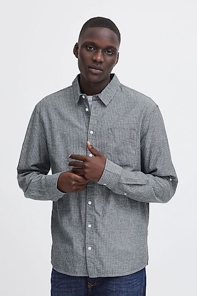 Blend Langarmhemd "BHShirt", Stilvolles Langarmhemd mit Brusttasche aus Lei günstig online kaufen