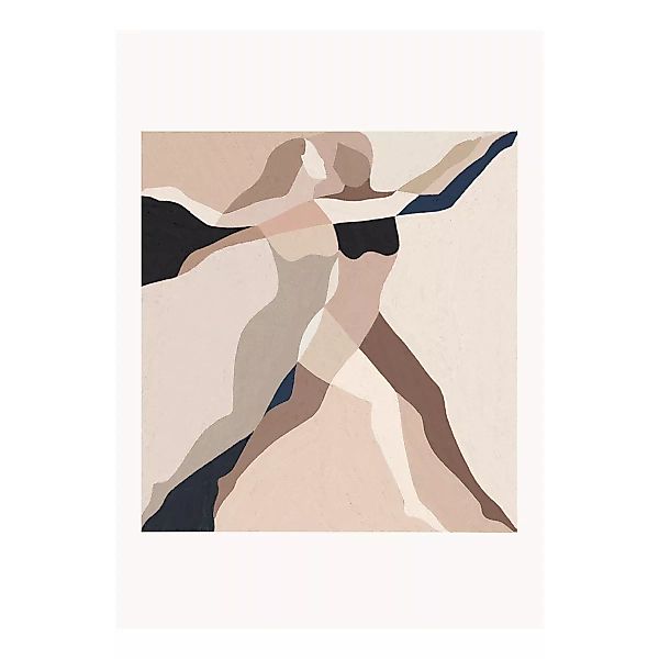 Paper Collective - Two Dancers Kunstdruck 50x70cm - mehrfarben, beige, schw günstig online kaufen