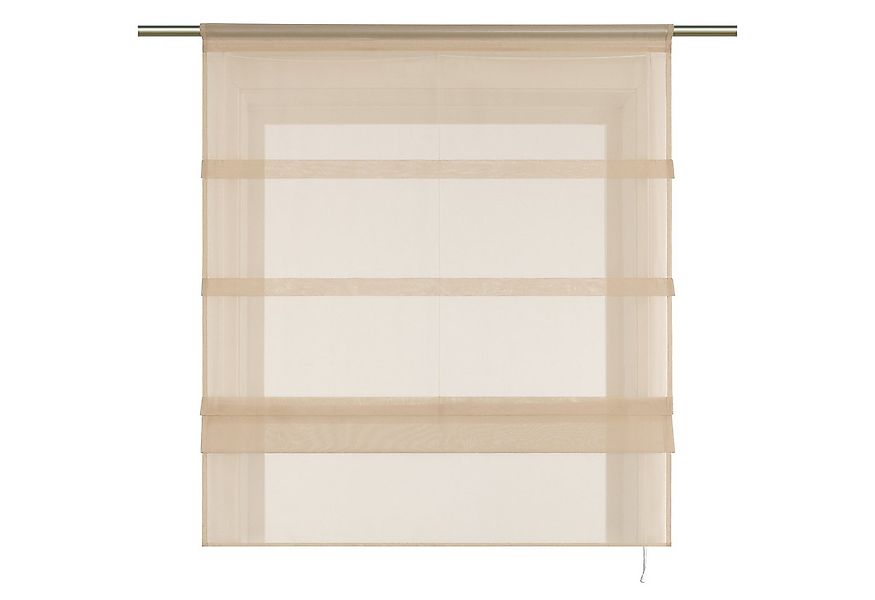 Joyswahl Raffrollo Oonagh, mit Stangendurchzug, Voile Uni, Bistrogardinen m günstig online kaufen
