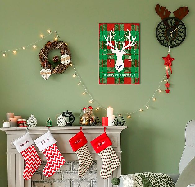 queence Metallbild "Merry Christmas Reindeer", (1 St.) günstig online kaufen