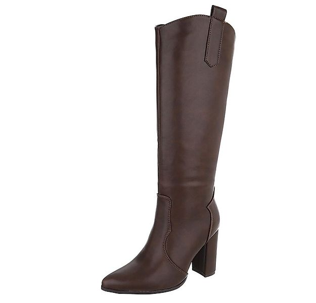 Ital-Design Damen Elegant High-Heel-Stiefel (91154720) Blockabsatz Stiefel günstig online kaufen