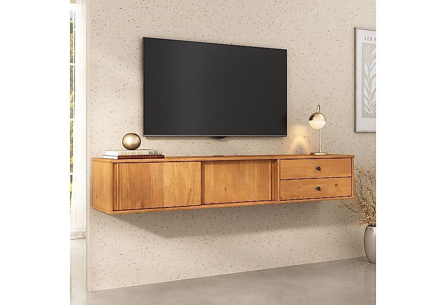 IDIMEX Lowboard SIMONA, TV Lowboard 175 cm hängend Massivholz 2 Schiebetüre günstig online kaufen