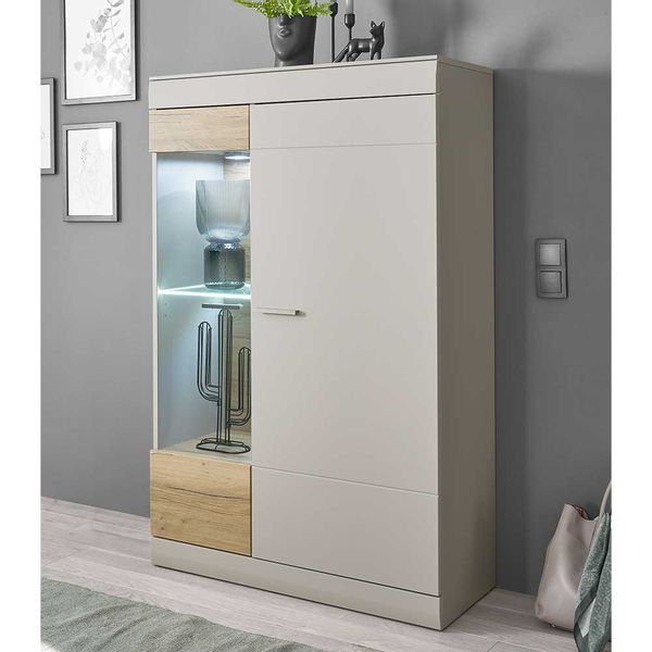 Esszimmer Highboard mit Glastür links modernem Design günstig online kaufen