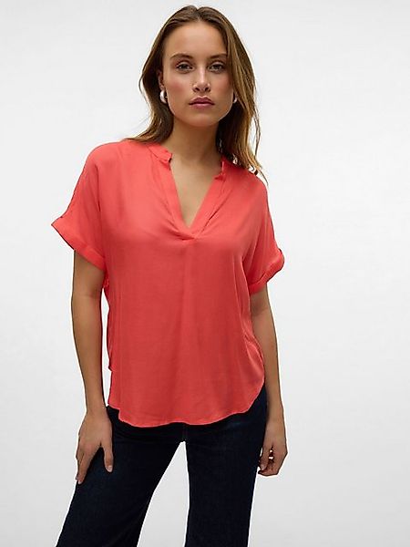 Vero Moda Blusenshirt Top Casual Splitneck Bluse VMBEAUTY SS TOP WVN GA NOO günstig online kaufen