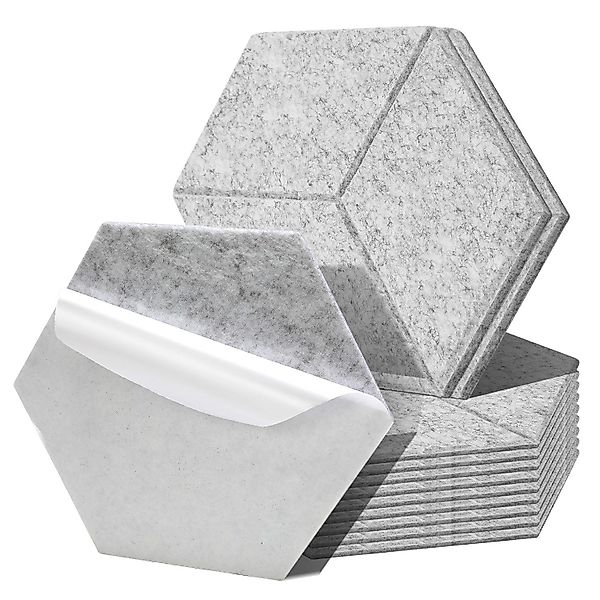 Clanmacy Akustikplatte 12 stuks Akustikplatten Hexagonal günstig online kaufen