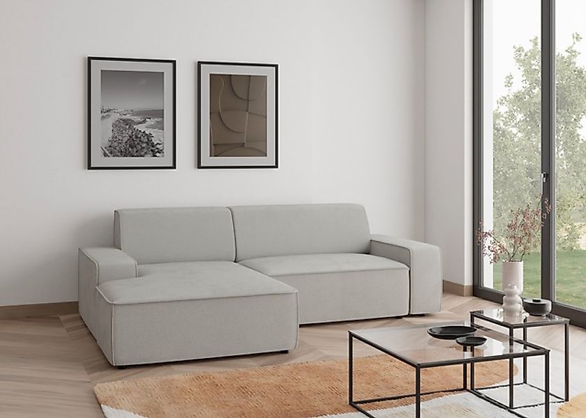 TRENDMANUFAKTUR Ecksofa »Graz, wahlweise mit Sitzvorschub und Bettkasten, L günstig online kaufen