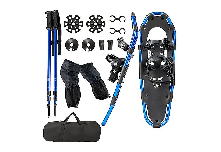 COSTWAY Schneeschuhe, 4-in-1 Schneeschuhe-Set, Schuhgröße 38-45, Navy Blau günstig online kaufen