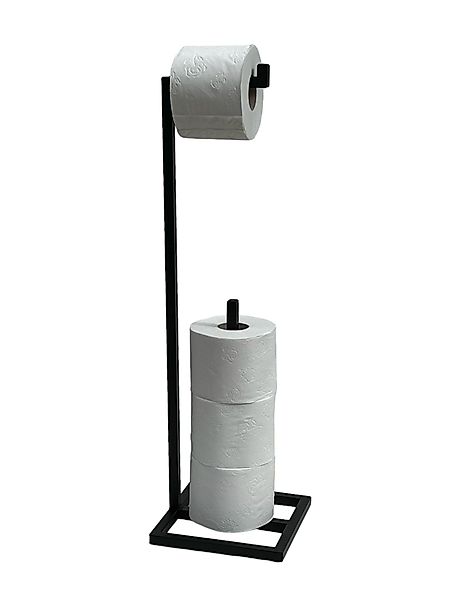DanDiBo Toilettenpapierhalter Stehend Schwarz Metall 96459 günstig online kaufen