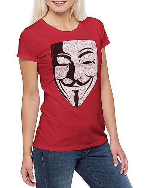 Urban Backwoods Print-Shirt Guy Fawkes Mask II Damen T-Shirt Hannya Anonymo günstig online kaufen