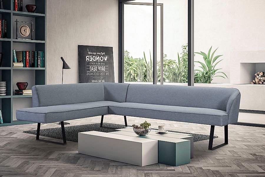 exxpo - sofa fashion Eckbank "Americano", mit Keder und Metallfüßen, Bezug günstig online kaufen