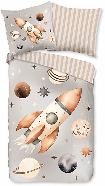 good morning Kinderbettwäsche "Exploree" 2 tlg. Baumwolle, Renforcé, Wendeo günstig online kaufen