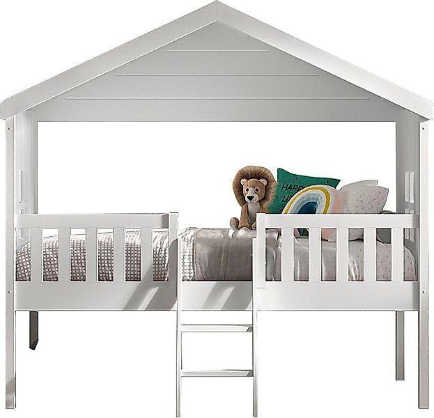 Vipack Hausbett "Kiefer massiv weiß lackiert, Made in Europe, stabil gebaut günstig online kaufen