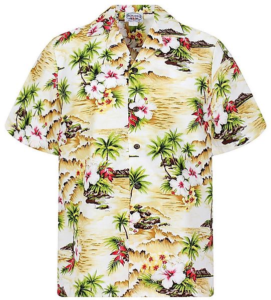 Pacific Legend Hawaiihemd Welle Original Hawaiihemd mit 100% Kokosnuss-Knöp günstig online kaufen