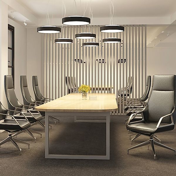 Arcchio LED-Pendellampe Vanida, schwarz, Ø 40 cm, up/down günstig online kaufen