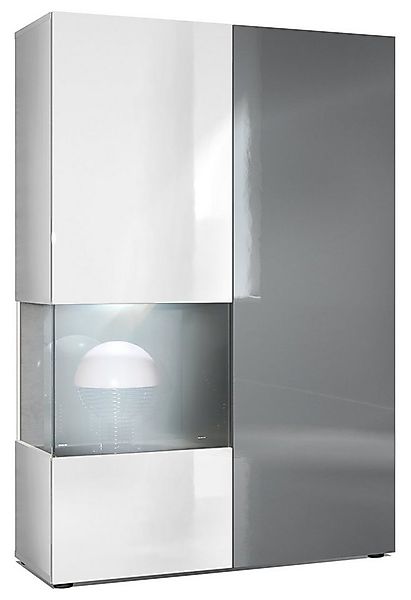 Vladon Standvitrine Morena (Standvitrine, mit 2 Türen dahinter ingesamt 7 F günstig online kaufen